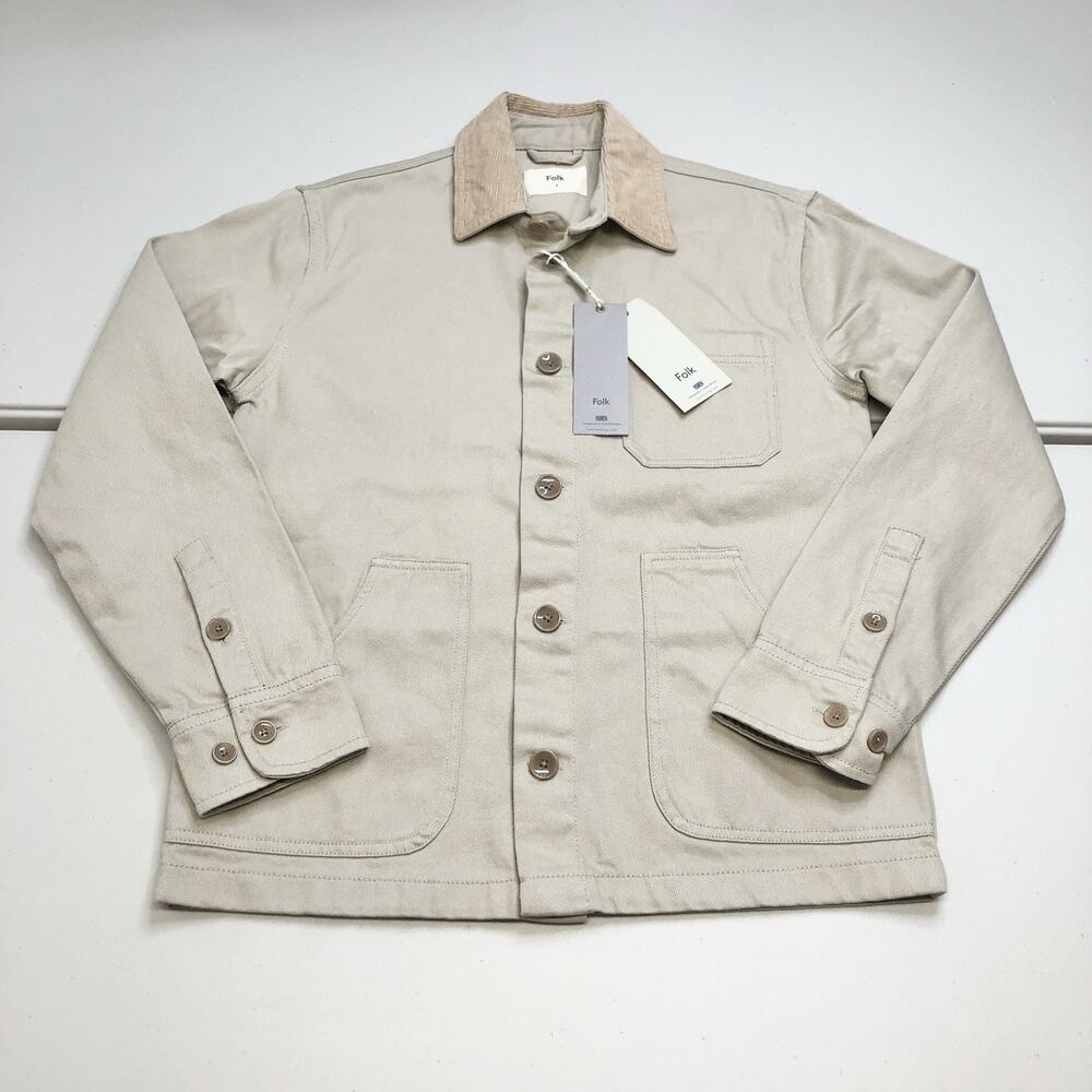 NWT Mens Folk Clothing Nelson Stone Cord Jacket Tan Size Small $216